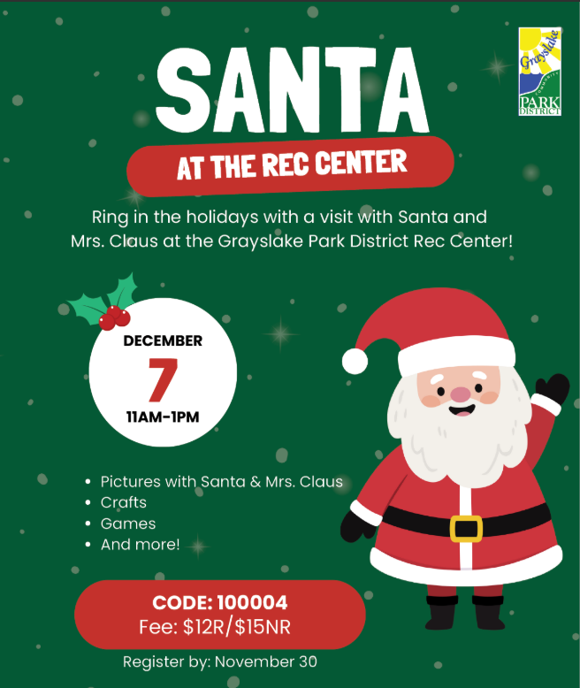 Santa at the Rec Center at Grayslake Park District